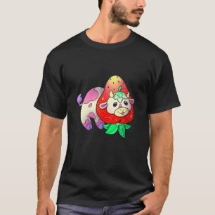 Camiseta Vaca de fresa Tee Cute Cow Lover Cow Funny