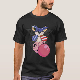 Camiseta Vaca De Goma 4 De Julio Diseño Vaca Patriótica Est