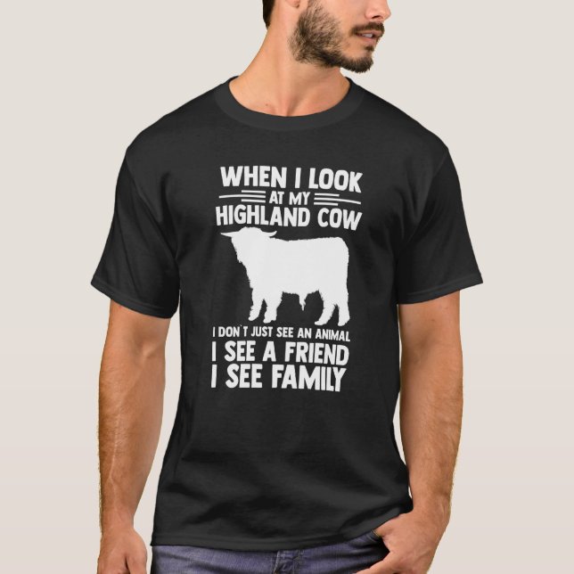 Camiseta Vaca de granja Highland (Anverso)