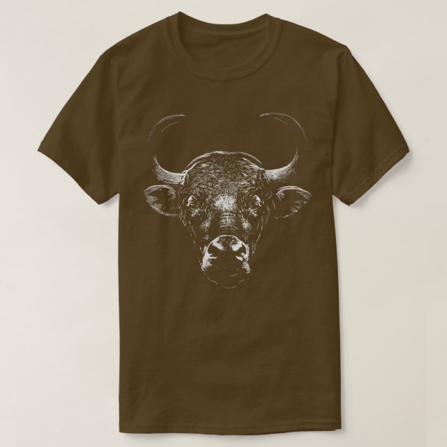 Camiseta Vaca de granjero de O Bulle con toros salvajes O (Diseño del anverso)