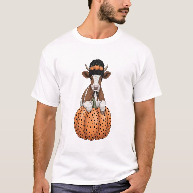 Camiseta Vaca de Halloween 2 (Anverso)