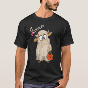 Camiseta Vaca de Halloween como fantasma mugiendo Boo truco
