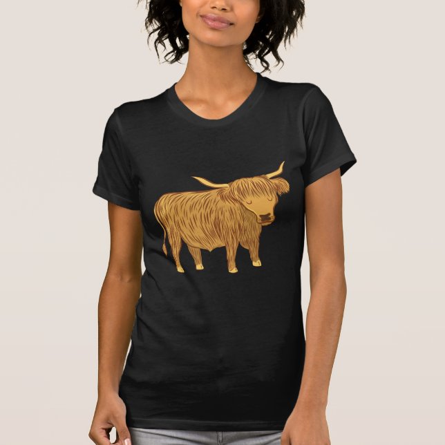Camiseta vaca de la montaña (coo) (Anverso)