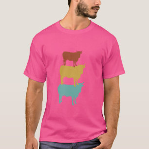Camiseta Vaca de la naturaleza vaca de granja highland esco
