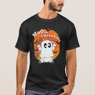 Camiseta Vaca de lámina de fantasma de Halloween