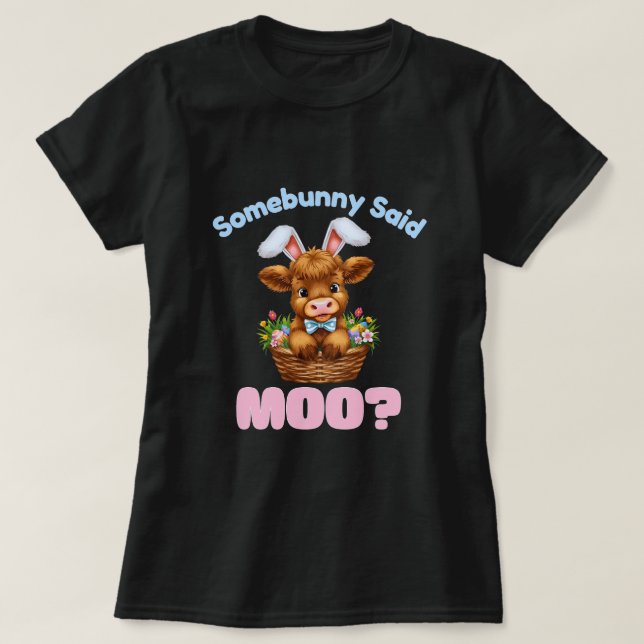 Camiseta Vaca de las Tierras Altas de Pascua  (Diseño del anverso)