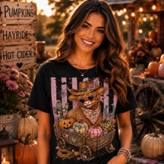 Camiseta Vaca de las Tierras Altas del Oeste en Halloween