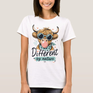 Camiseta Vaca de las Tierras Altas Diferente por Naturaleza