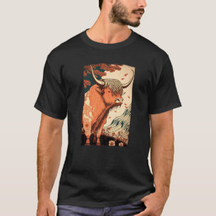Camiseta Vaca de las Tierras Altas Ganado Escocés Ukiyo Pre