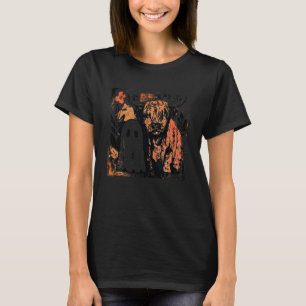 Camiseta Vaca de las Tierras Altas Lindo Fantasma Otoño Hal