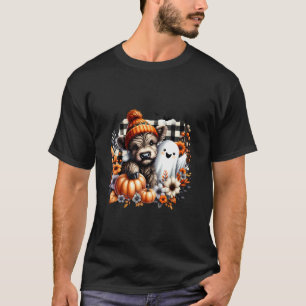 Camiseta Vaca de las Tierras Altas Lindo Halloween Con Fant