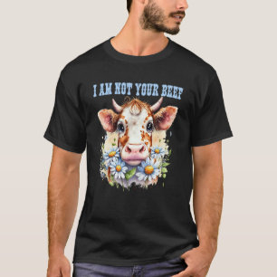 Camiseta Vaca de las Tierras Altas No Soy Tu Carne Vegana