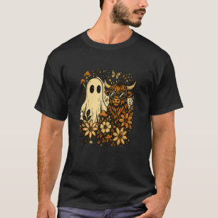Camiseta Vaca de las Tierras Altas y Fantasía Floral de Oto