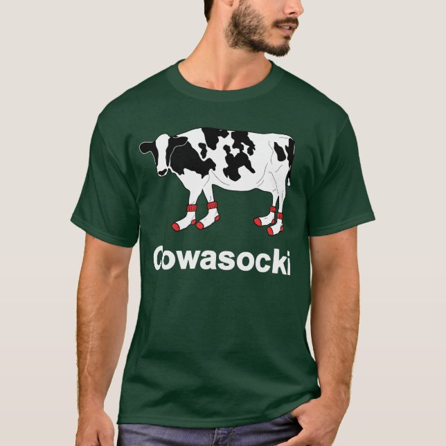Camiseta Vaca de leche en calcetines - vaca de Cowasocki un (Anverso)