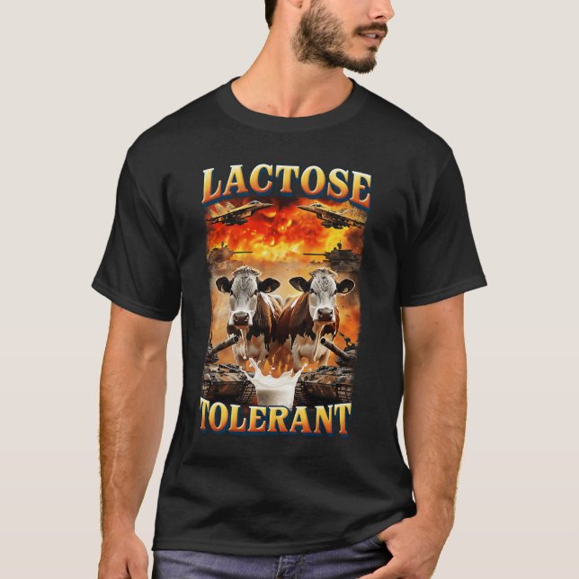 Camiseta Vaca de moda para ropa láctea tolerante a la lacto (Anverso)