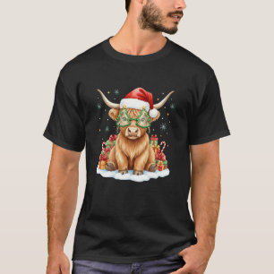 Camiseta Vaca de Navidad divertida de las Highlands Mooey N