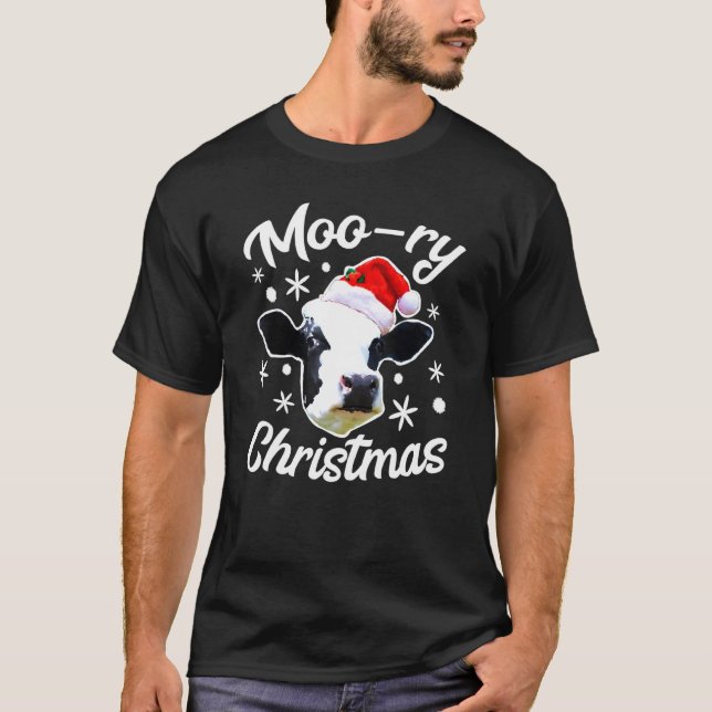 Camiseta Vaca de Navidad Moo Ry Fiesta (Anverso)