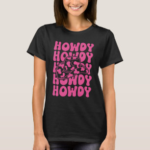 Camiseta Vaca de rodeo del país del Chica occidental rosado