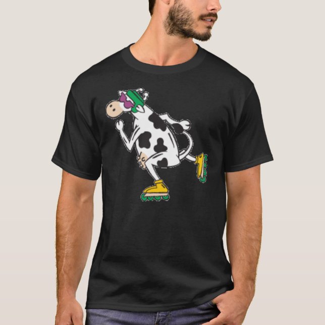 Camiseta Vaca de Rollerblading (Anverso)