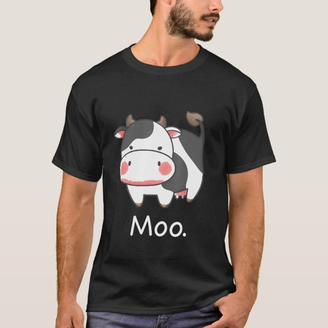 Camiseta Vaca de vaca diciendo "Moo" (Anverso)