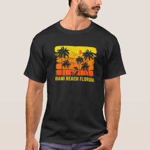 Camiseta Vaca de verano retro vintage Miami Beach Florida