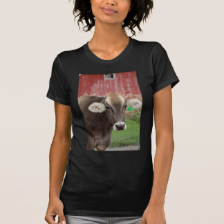 Camiseta Vaca del suizo de Brown