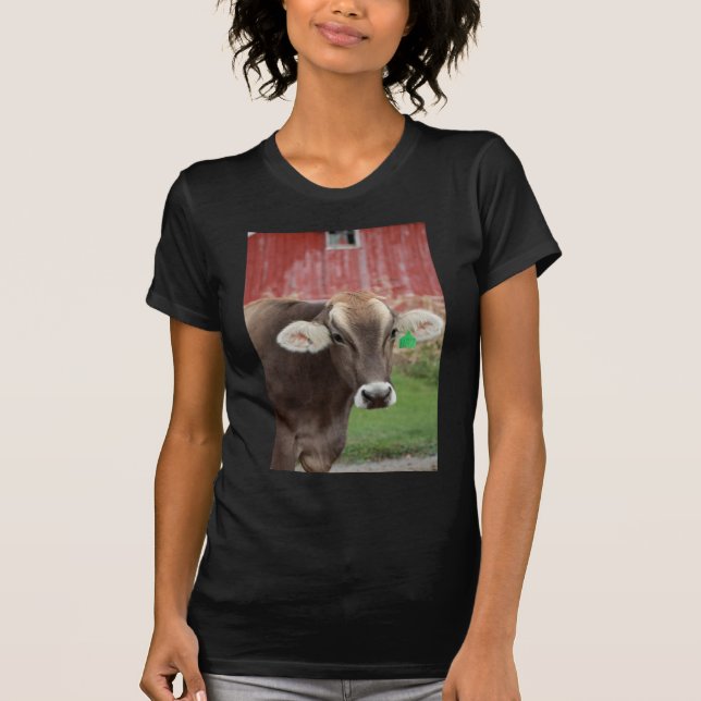 Camiseta Vaca del suizo de Brown (Anverso)