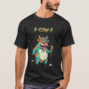 Camiseta Vaca divertida de dibujos animados con cerveza bro
