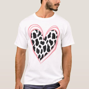 Camiseta Vaca divertida en forma de corazón para los amante