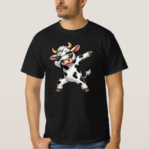 Camiseta Vaca divertida haciendo dab, linda granja de anima