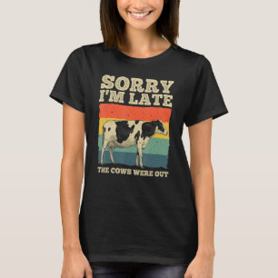 Camiseta Vaca Divertida Para Hombres Mujeres Vaca Granjero