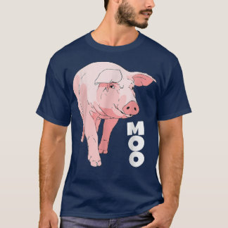 Camiseta Vaca divertida Pig Moo 4589