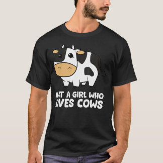 Camiseta Vaca divertida sólo un Chica que ama a las vacas