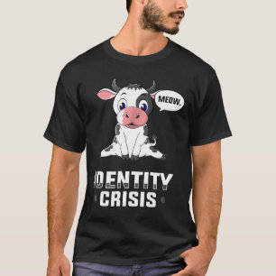 Camiseta Vaca en crisis de identidad diciendo miau Animal d