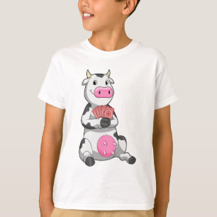 Camiseta Vaca en el póker con tarjetas de póker