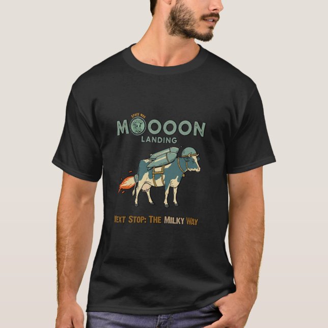Camiseta Vaca en Exploración Espacial - Parodia Divertida d (Anverso)