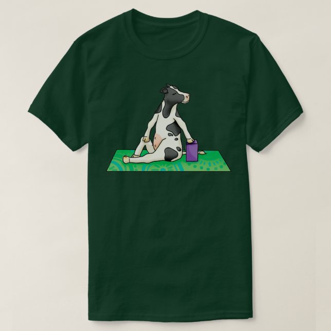 Camiseta Vaca en la cresta del yoga (Diseño del anverso)