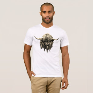 Camiseta Vaca escocesa de la montaña