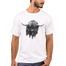 Vaca escocesa de la montaña