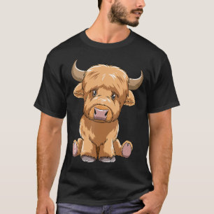 Camiseta Vaca escocesa de las Tierras Altas de Escocia lind