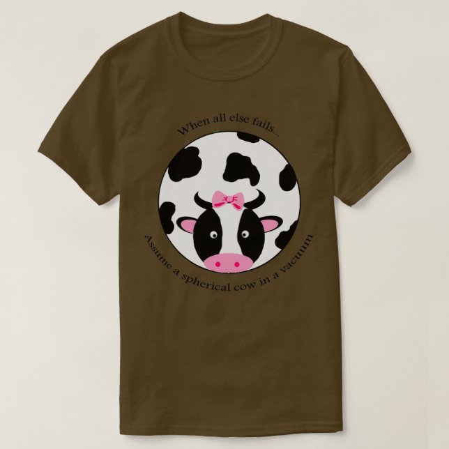 Camiseta Vaca esférica (Diseño del anverso)