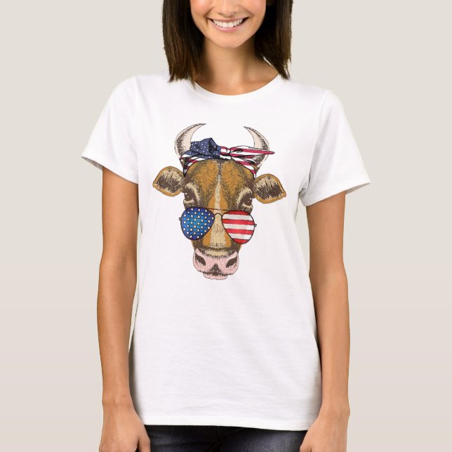 Camiseta Vaca estadounidense (Anverso)