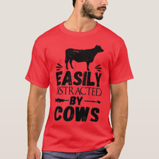 Camiseta Vaca , Fácilmente Distrada Por Cows Guay