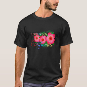 Camiseta Vaca familiar de flores tropicales de Long Beach C