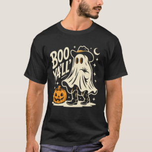 Camiseta Vaca Fantasma Cowgirl Divertida Boo Y'all Hallowee
