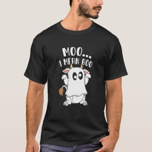 Camiseta Vaca Fantasma de Halloween Moo Quiero decir Boo