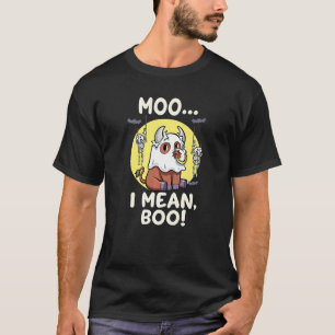 Camiseta Vaca fantasma de Halloween Moo quiero decir Boo