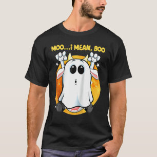 Camiseta Vaca Fantasma Moo Quiero Decir Boo Calabaza Luna H