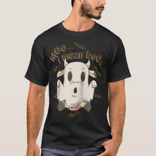 Camiseta Vaca Fantasma Moo Quiero Decir Boo Calabaza Luna H