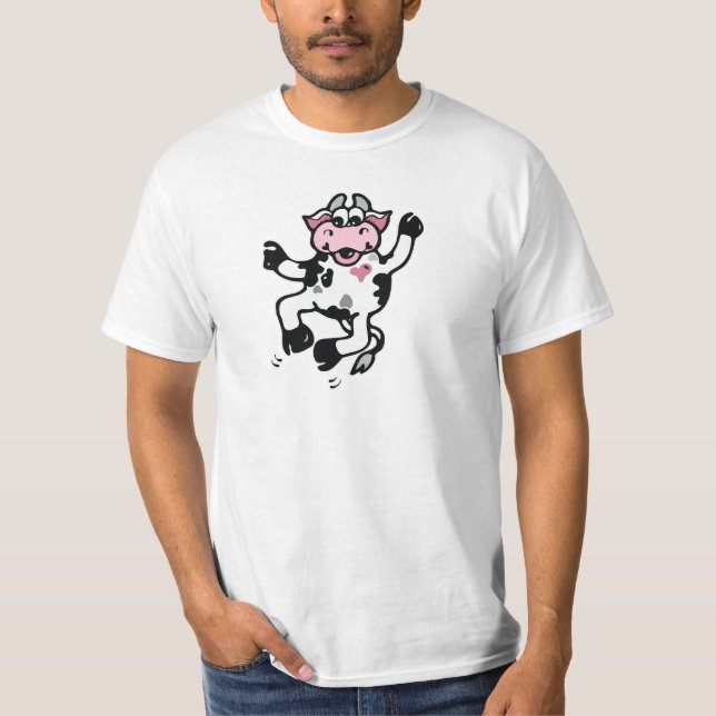 Camiseta Vaca feliz bailando (Anverso)